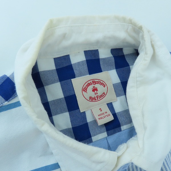 実際に弊社で買取させて頂いたBROOKS BROTHERS Red Fleece/ブルックスブラザーズ レッドフリース クレイジーパターン柄切替 長袖シャツ/Sの画像 4枚目