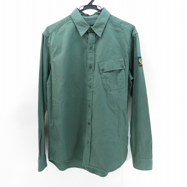 実際に弊社で買取させて頂いたBelstaff/ベルスタッフ 胸ポケット 長袖シャツ グリーン/M