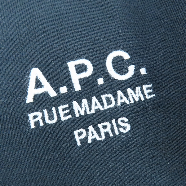 実際に弊社で買取させて頂いたA.P.C./アーペーセー Rider ロゴ刺繍クルーネックスウェット 24236-1-97742/Lの画像 4枚目