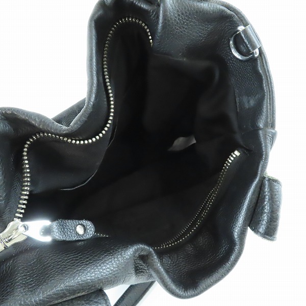 実際に弊社で買取させて頂いたRoen/ロエン レザー トートバッグ/ハンドバッグ ブラックの画像 3枚目