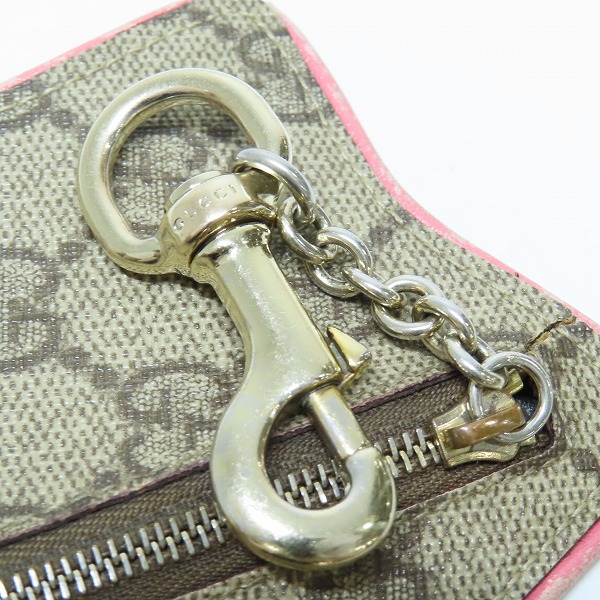 実際に弊社で買取させて頂いたGUCCI/グッチ GGスプリーム スター 星 コインケース 小銭入れ PVC レザー フック付きの画像 5枚目