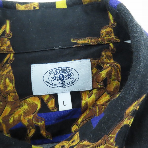 実際に弊社で買取させて頂いたA BATHING APE/アベイシングエイプ 総柄 レーヨンシャツ 001SHH301008X/Lの画像 2枚目