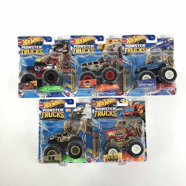 実際に弊社で買取させて頂いた【おまとめ/未開封】Hot Wheels/ホットウィール MONSTER TRUCKS ジュラシックパーク JEEP/BIG FOOT/HUMVEE 他