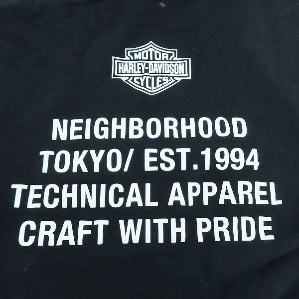 実際に弊社で買取させて頂いたNEIGHBORHOOD×HARLEY DAVIDSON/ネイバーフッド×ハーレーダビッドソン スウェットパーカー 222UW05N-CSM01/XLの画像 5枚目