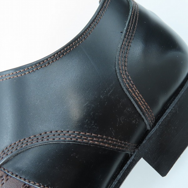 実際に弊社で買取させて頂いたMIHARA YASUHIRO/ミハラヤスヒロ コンビレザー ウイングチップシューズ/25の画像 6枚目