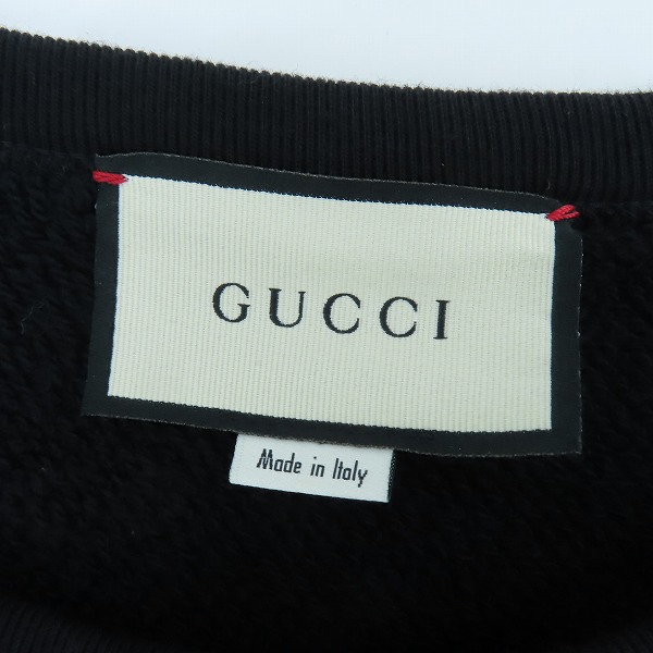 実際に弊社で買取させて頂いた【JPタグ】GUCCI/グッチ マウスロゴ クルーネック スウェット/トレーナー ブラック/Lの画像 2枚目
