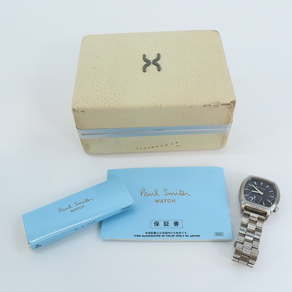 実際に弊社で買取させて頂いたPaul Smith/ポールスミス スモセコ トノー型 レディース 腕時計 1040-T011543【動作未確認】の画像 7枚目