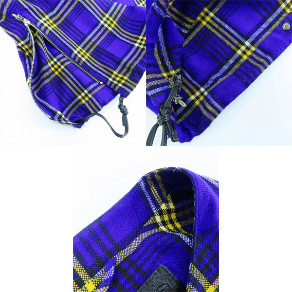 実際に弊社で買取させて頂いた【JPタグ】CHROME HEARTS/クロムハーツ イージーライダースジャケット マサイチェック Sの画像 9枚目