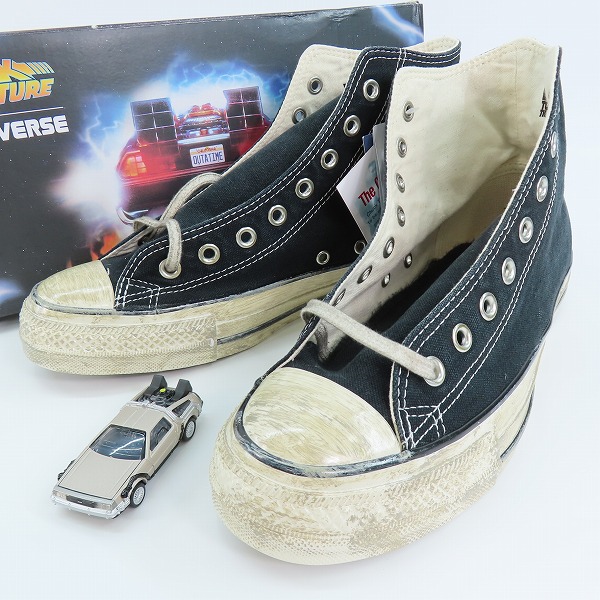 実際に弊社で買取させて頂いた【未使用】BACK TO THE FUTURE×CONVERSE/バックトゥザフューチャー×コンバース ALL STAR 31312630/26 ノベルティトミカ付き 