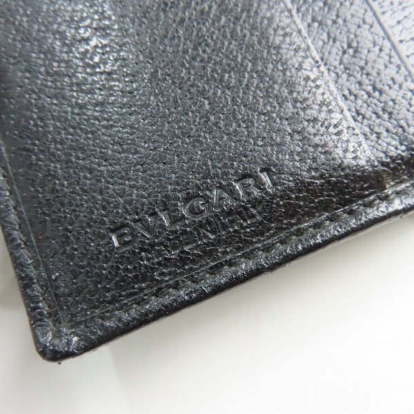 実際に弊社で買取させて頂いたBVLGARI/ブルガリ グレインレザー 二つ折り財布の画像 4枚目