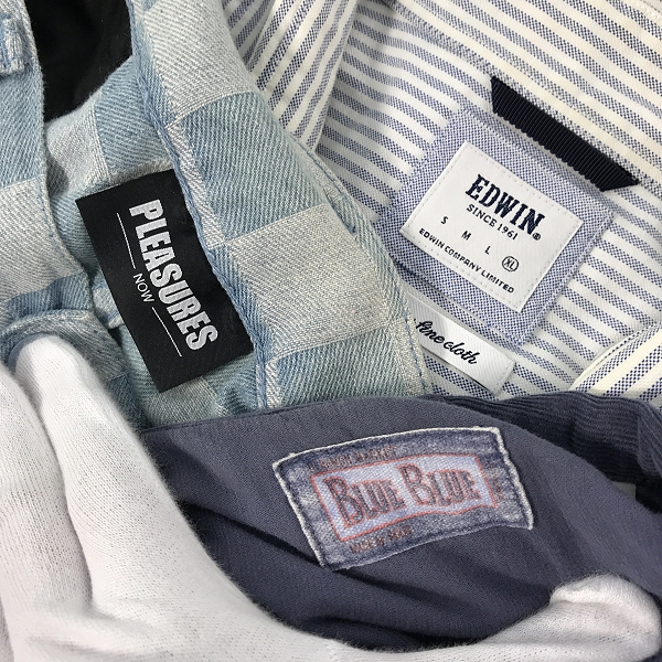 実際に弊社で買取させて頂いた【おまとめ】EDWIN/エドウィン BLUE BLUE/ブルーブルー PLEASURES/プレジャーズ 他 デニムパンツ/シャツ 等の画像 1枚目