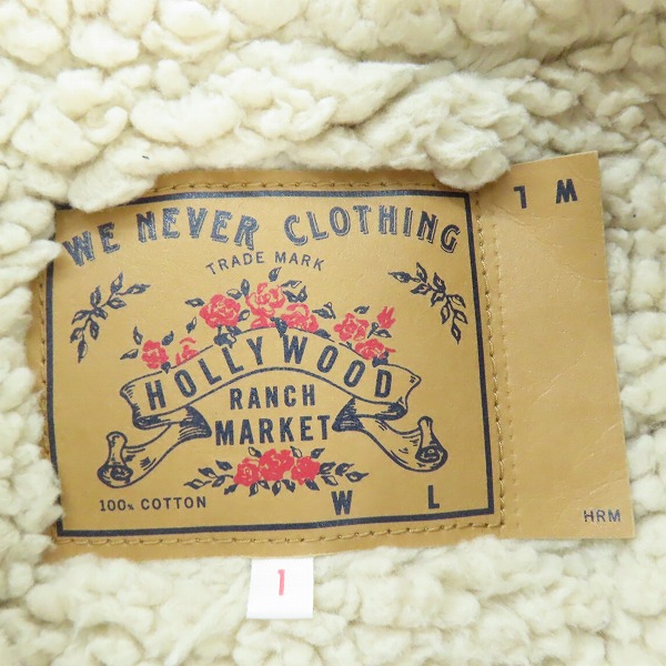 実際に弊社で買取させて頂いたHOLLYWOOD RANCH MARKET/ハリウッドランチマーケット ハリラン コーデュロイ ボアジャケット JK1426 /1の画像 2枚目