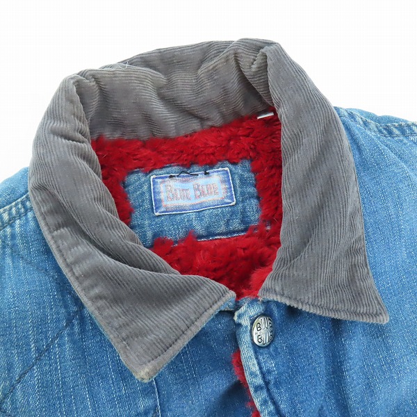 実際に弊社で買取させて頂いたBLUE BLUE/ブルーブルー 裏ボア/襟コーデュロイ デニムジャケット /2の画像 2枚目