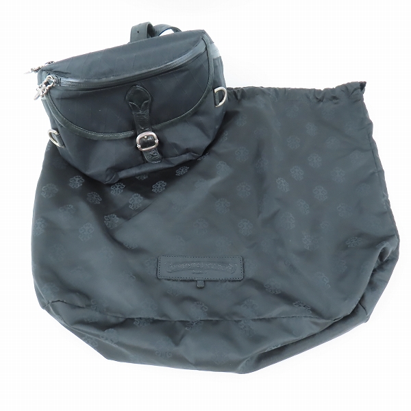 実際に弊社で買取させて頂いたCHROME HEARTS/クロムハーツ レザー×ナイロン ミニスナットパック/ウエストポーチ/ボディバッグの画像 9枚目