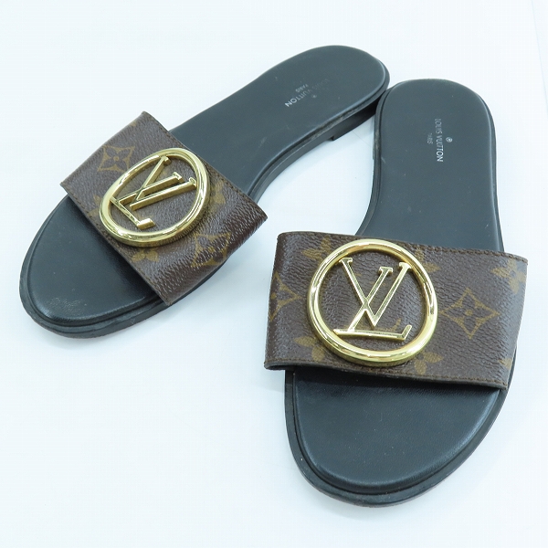 実際に弊社で買取させて頂いたLOUIS VUITTON/ルイ・ヴィトン ロックイットライン レザー モノグラム LVサークル サンダル 37.5