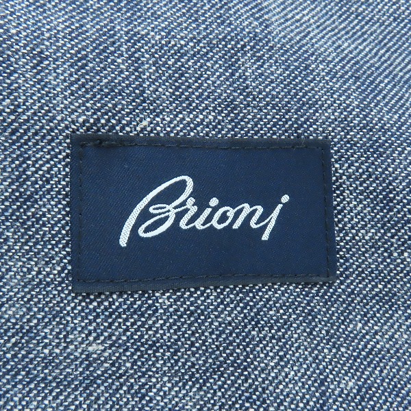 実際に弊社で買取させて頂いたBrioni/ブリオーニ ウール/リネン コート インディゴ Lの画像 3枚目