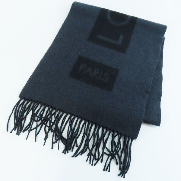 実際に弊社で買取させて頂いた【JPタグ】LOUIS VUITTON/ルイヴィトン カシミヤ マフラー ブラック/グレー