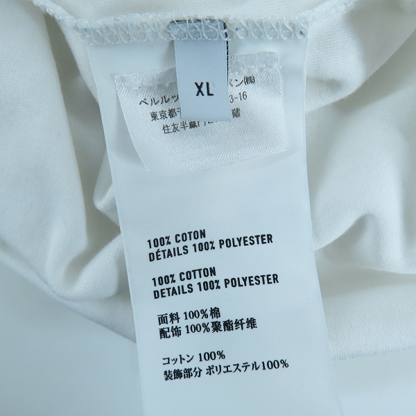 実際に弊社で買取させて頂いた【JPタグ】BERLUTI/ベルルッティ フロントロゴパッチ Tシャツ 半袖Tシャツ R15JRS29JA/XLの画像 3枚目