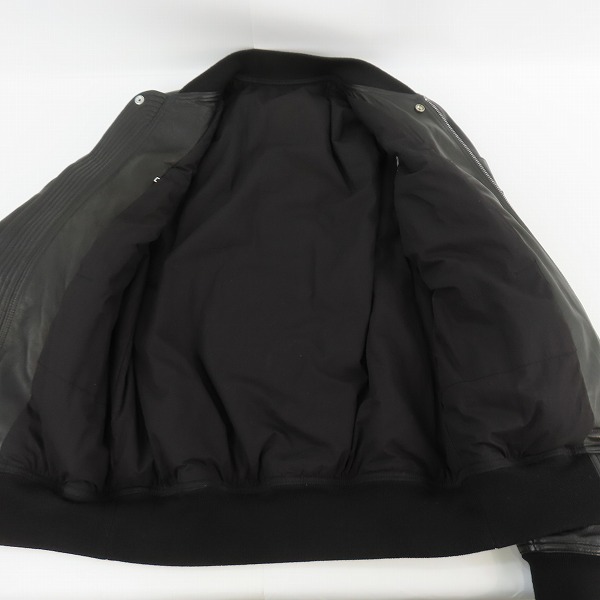 実際に弊社で買取させて頂いた【未使用】 Rick Owens/リックオウエンス 23AW クラシック フライト レザー ボンバージャケット/MA-1 RU02C7789/46の画像 6枚目