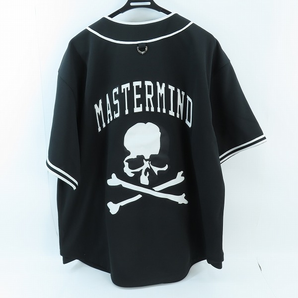 実際に弊社で買取させて頂いたMASTERMIND WORLD×Mitchell & Ness/マスターマインド 背面スカル ベースボールシャツ BTFTMM20094-MNN/2XLの画像 1枚目