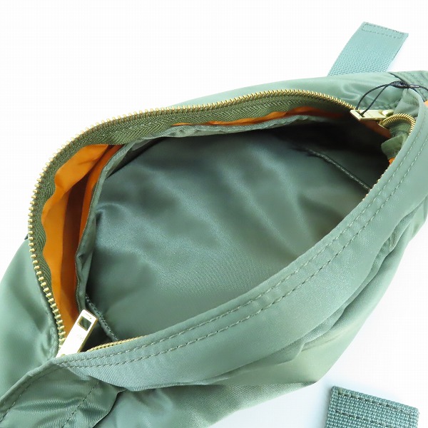 実際に弊社で買取させて頂いた(2)【未使用】PORTER/ポーター TANKER/タンカー WAIST BAG ウエストバッグ セージグリーン 622-76629の画像 4枚目