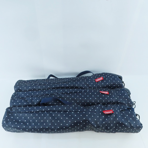 実際に弊社で買取させて頂いた【おまとめ3点】Coleman/コールマン リゾートチェア ネイビードット 2000026736