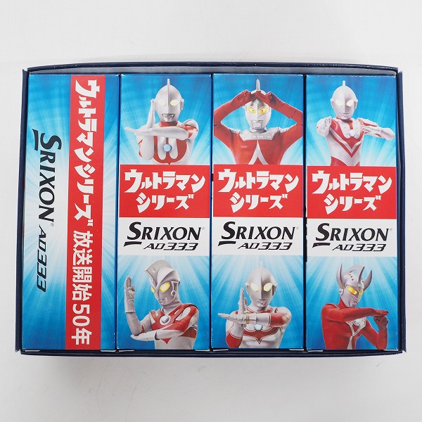 実際に弊社で買取させて頂いた【未使用/オウンネーム】DUNLOP/ダンロップ SRIXON/スリクソン AD333 ゴルフボール ウルトラマン ホワイト 1ダース