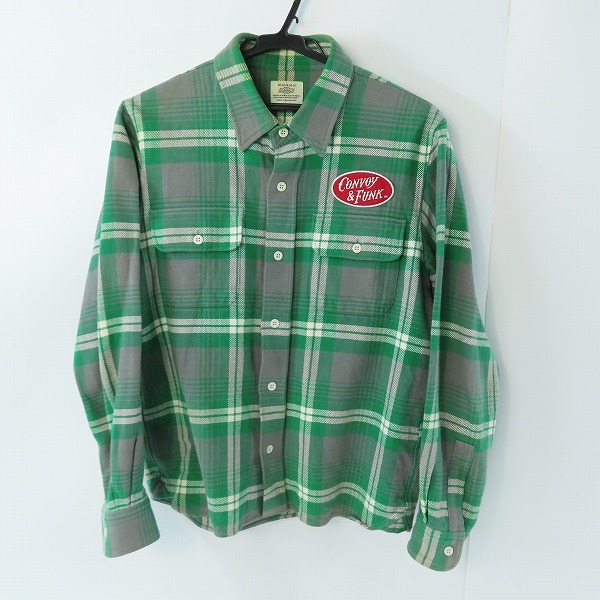 実際に弊社で買取させて頂いたRADIALL/ラディアル CONVOY&FUNK パッチ 長袖 チェックシャツ/M