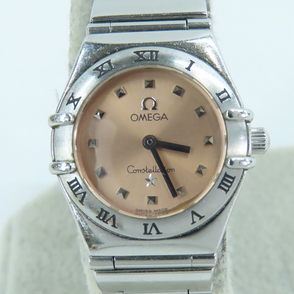 実際に弊社で買取させて頂いたOMEGA/オメガ コンステレーション マイチョイス クオーツ SS シェル/ピンク文字番