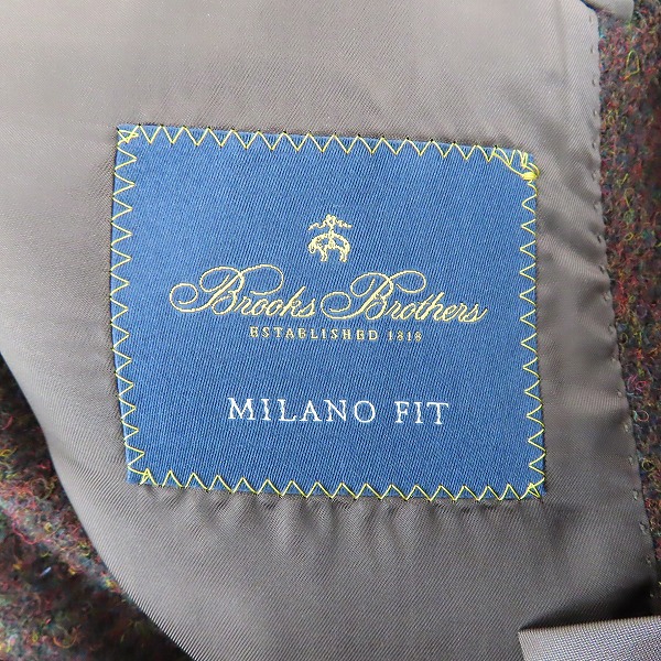 実際に弊社で買取させて頂いたBrooks brothers/ブルックスブラザーズ MILANO FIT/ミラノ フィット テーラードジャケット ブラウン/44SHTの画像 3枚目