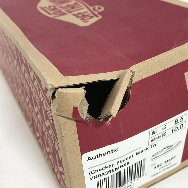 実際に弊社で買取させて頂いたVANS/バンズ AUTHENTIC/オーセンティック チェッカーフレイム/ファイヤー スニーカー VN0A38EMRX8/26.5の画像 7枚目