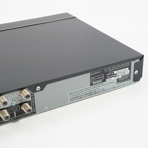 実際に弊社で買取させて頂いたSONY/ソニー BDZ-EW1200 2015年製 ブルーレイディスクレコーダー 簡易動作確認済みの画像 6枚目