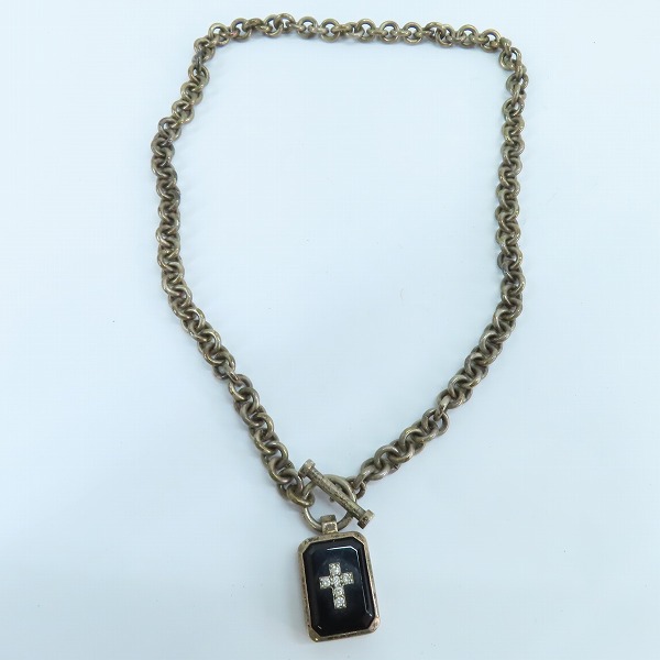 実際に弊社で買取させて頂いたJustin Davis/ジャスティンデイビス ONYX SQUARE STONE NECKLACE エミネム ネックレス SNJ115の画像 6枚目