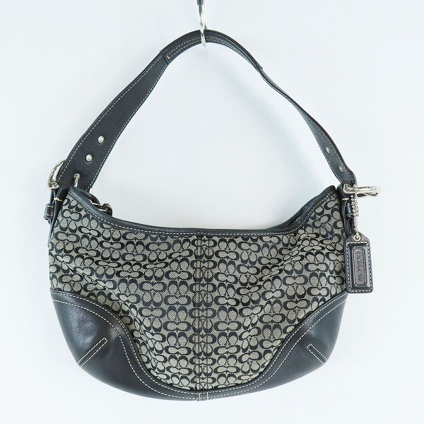 実際に弊社で買取させて頂いたCOACH/コーチ シグネチャー ショルダー/ハンドバッグ ブラック 6351