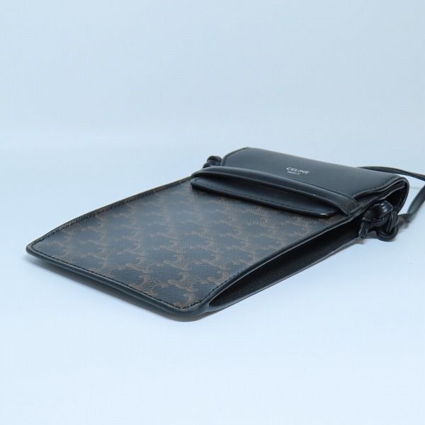 実際に弊社で買取させて頂いたCELINE/セリーヌ モバイルポーチ フォンショルダー トリオンフ ブラック 10G332CQD.38SIの画像 2枚目