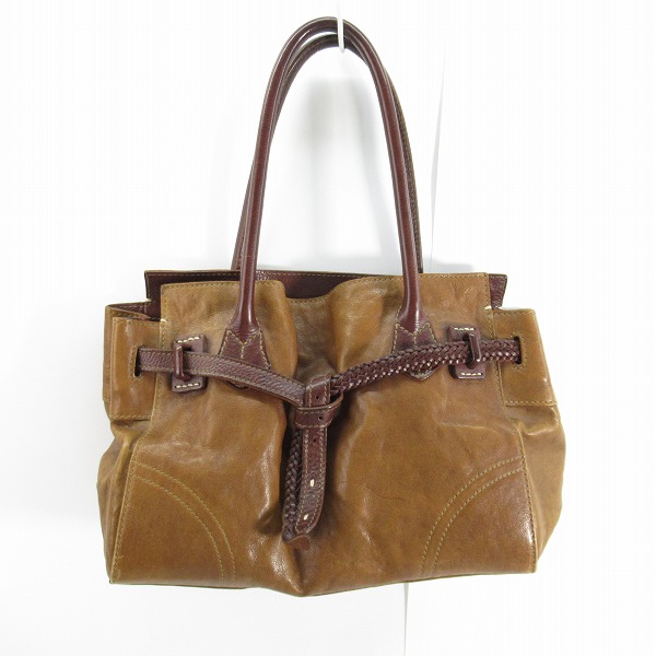 実際に弊社で買取させて頂いたgenten/ゲンテン 編み込みベルト付き トートバッグ/ハンドバッグ/保存袋付き