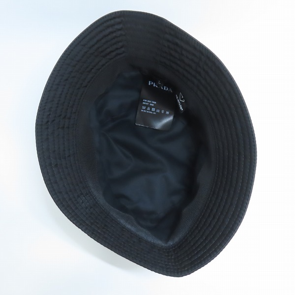 実際に弊社で買取させて頂いた【JPタグ】PRADA/プラダ ReNylon バケットハット 三角ロゴ金具プレート 2HC137 2DMI/Lの画像 4枚目