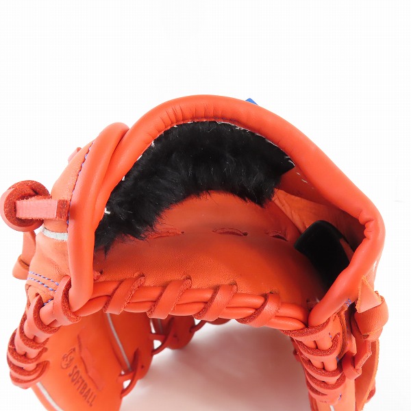 実際に弊社で買取させて頂いたMIZUNO/ミズノ ソフトボール用 WILL DRIVE/ウィルドライブ ブルー 外野手向け グラブ/グローブの画像 3枚目