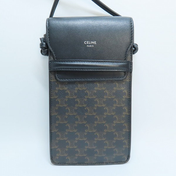 実際に弊社で買取させて頂いたCELINE/セリーヌ モバイルポーチ フォンショルダー トリオンフ ブラック 10G332CQD.38SI
