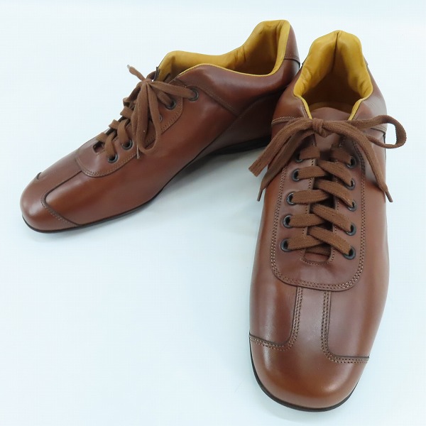 実際に弊社で買取させて頂いたSantoni/サントーニ レザースニーカー ブラウン/7