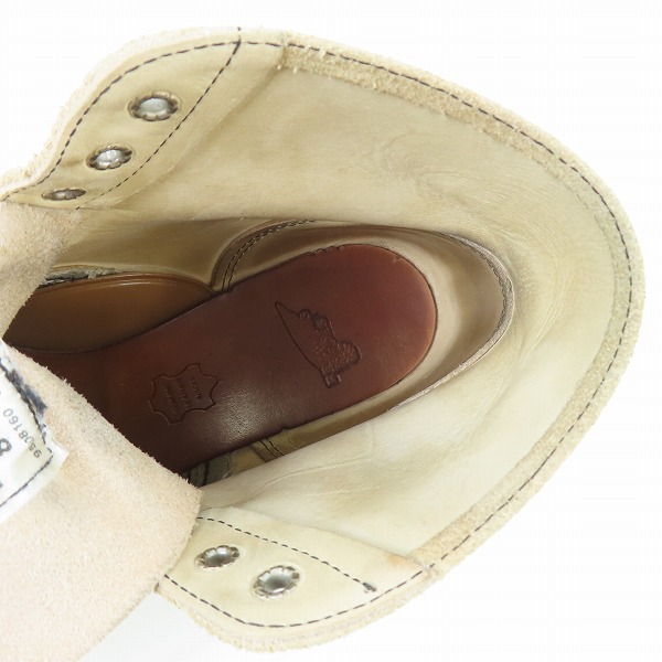 実際に弊社で買取させて頂いたRED WING/レッドウィング クラシックプレーントゥ ブーツ 8167/7.5Eの画像 4枚目