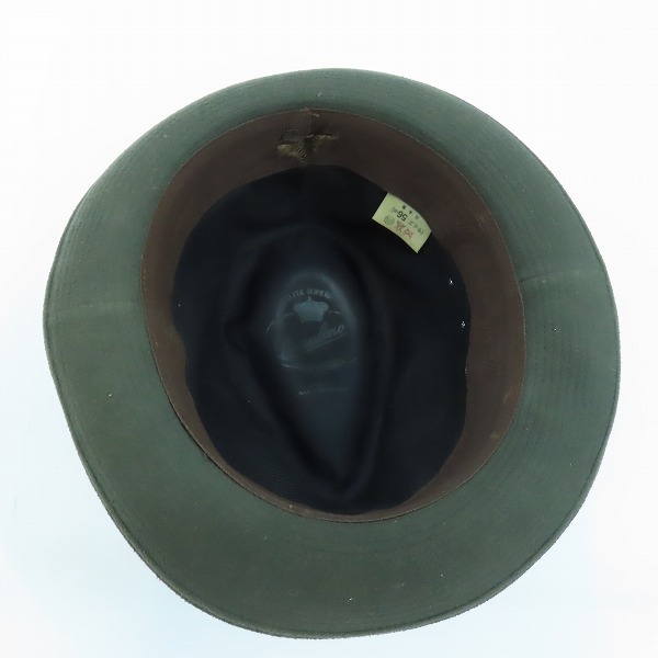 実際に弊社で買取させて頂いたBorsalino/ボルサリーノ 中折れ ハット 帽子 グリーン 56cmの画像 4枚目