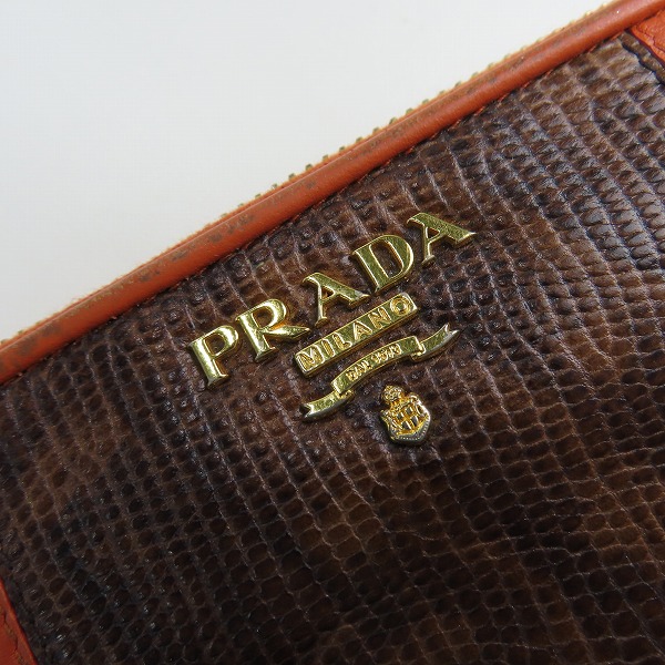 実際に弊社で買取させて頂いたPRADA/プラダ 切替 長財布 レザーロングウォレットの画像 3枚目