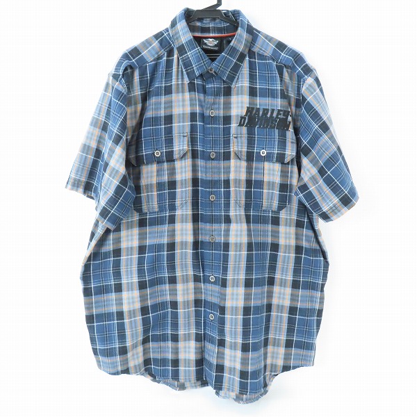 実際に弊社で買取させて頂いたHARLEY DAVIDSON/ハーレーダビッドソン 半袖シャツ チェック /L