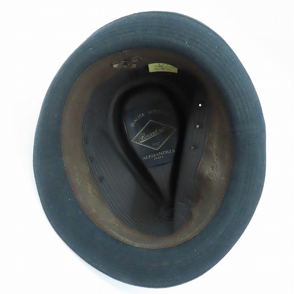 実際に弊社で買取させて頂いたBorsalino/ボルサリーノ 中折れ ハット 帽子 56cmの画像 4枚目