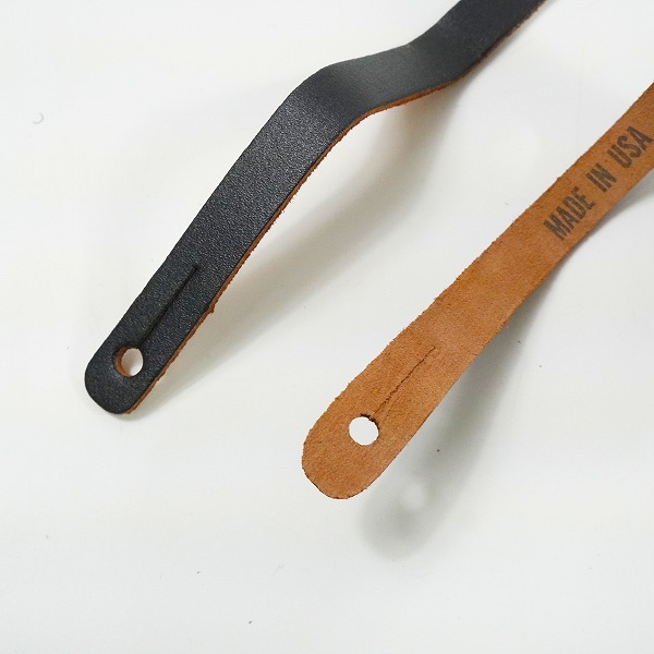 実際に弊社で買取させて頂いた【ノーブランド扱い】 MADE IN USA レザー ストラップ ギターストラップ ベースストラップ ブラックの画像 2枚目
