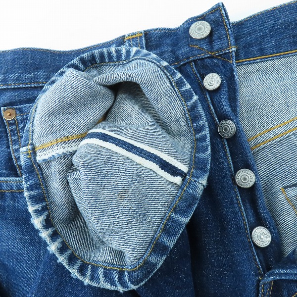 実際に弊社で買取させて頂いたLEVI'S/リーバイス 501XX 刻印555 ビッグE デニムパンツ W32L36の画像 2枚目