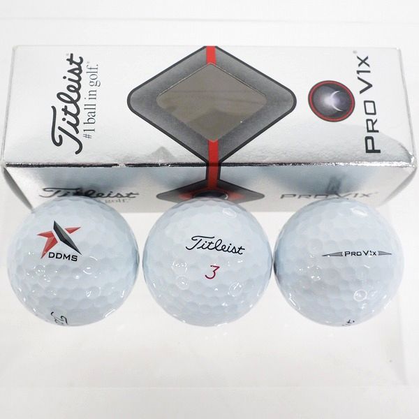 実際に弊社で買取させて頂いた【未使用/オウンネーム含】Titleist/タイトリスト VG3・PRO V1x ゴルフボール ホワイト 計3スリーブの画像 2枚目
