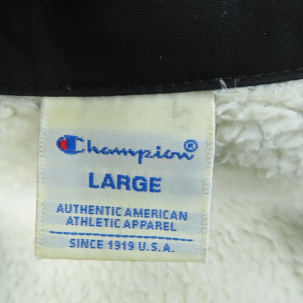 実際に弊社で買取させて頂いたChampion/チャンピオン 裏ボア コーチジャケット ブラック /Lの画像 2枚目