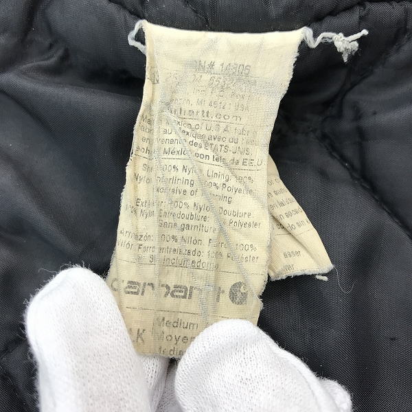 実際に弊社で買取させて頂いたCarhartt/カーハート 90s メキシコ製 EXTREMES トラディショナル ジャケット/Mの画像 3枚目